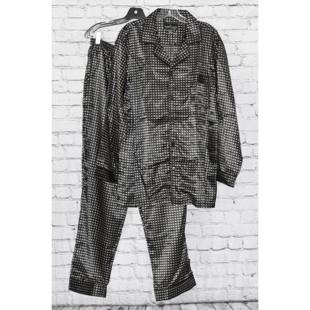 Robert Louis Luxurious Silk Men‘s Printed Pajama Set Size M NWT